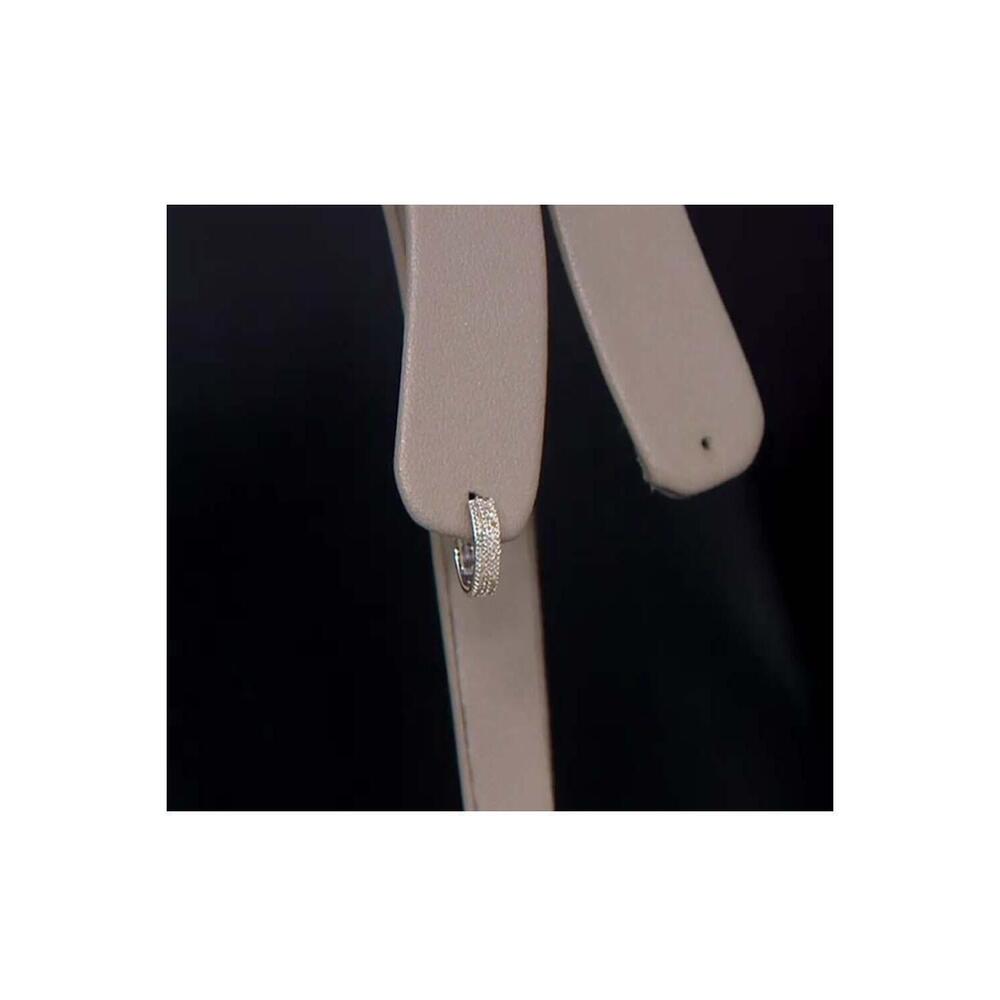 Affinity Diamonds Sterling Silver Single Ear Cuff 0.13cttw Silver